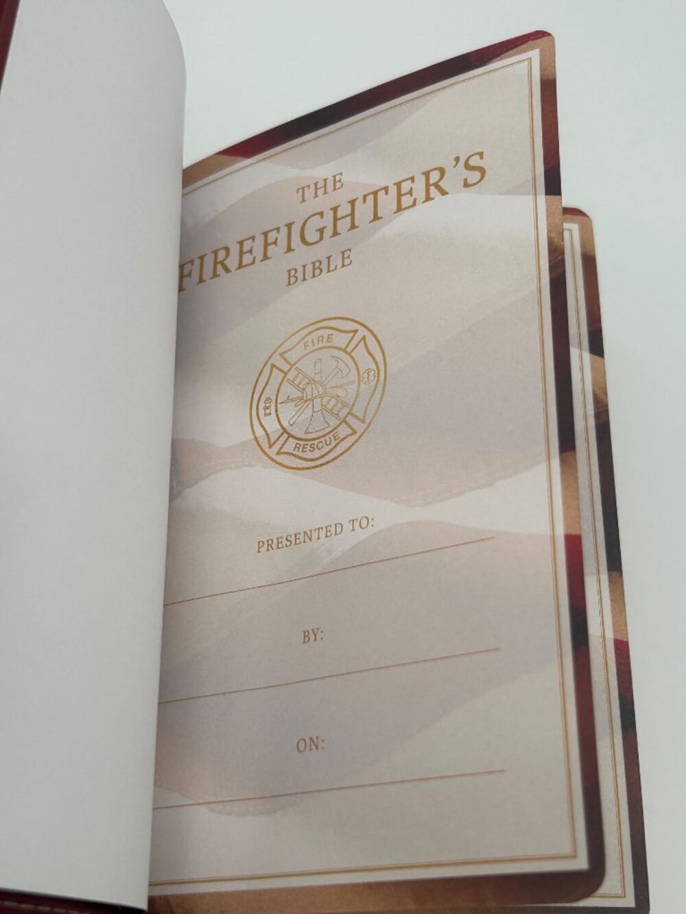 Firefighters Bible CSB Holman Burgundy LeatherTouch Special Firefighter Content - Picture 6 of 11